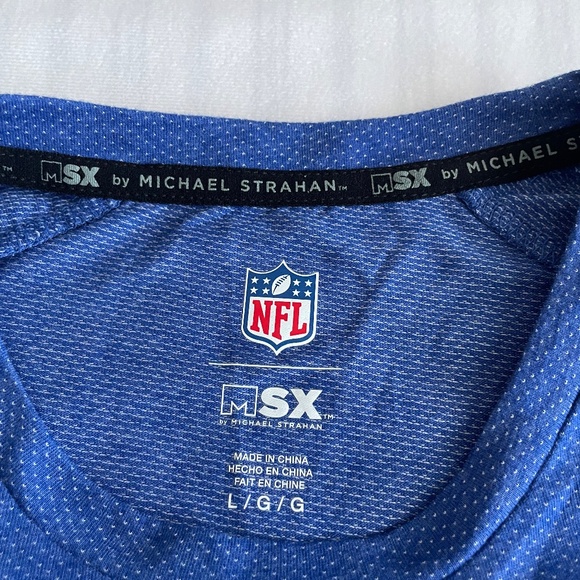 MSX Michael Strahan NFL Los Angeles Rams Mens T-Shirt Size Large Blue - Picture 10 of 11